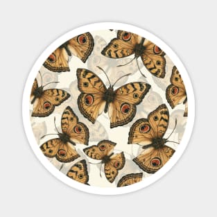 Peacock pansy butterfly pattern Magnet